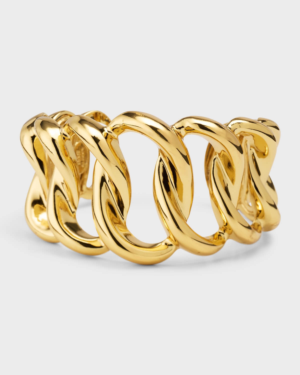 Shop Gas Bijoux Bronx Cuff Bracelet In Gold
