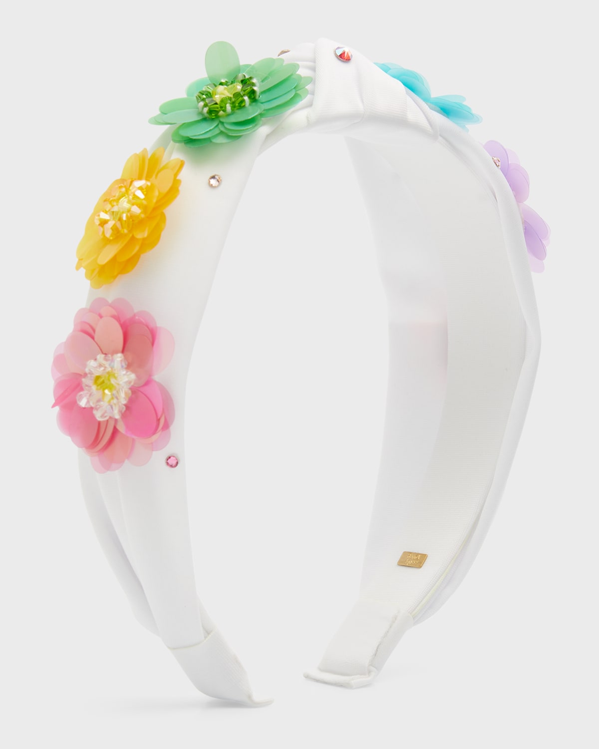 Girl's Georgette 3D Multicolor Floral Headband