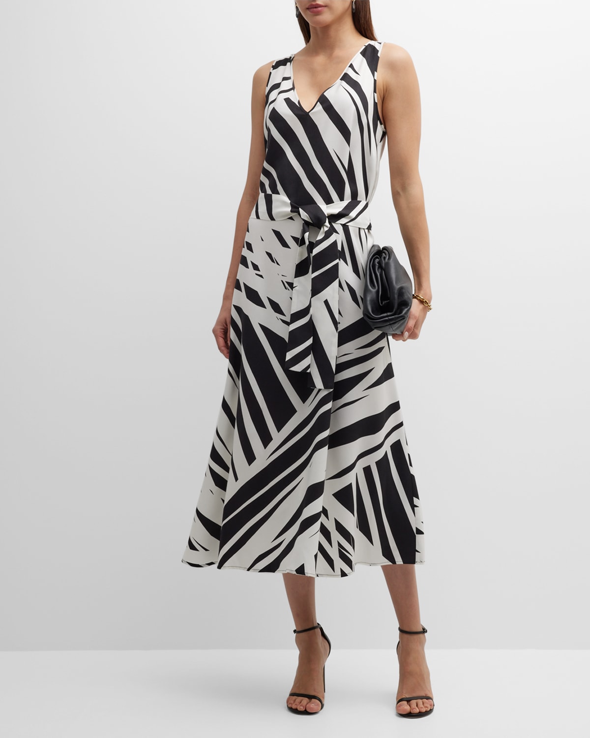 Katana Abstract-Print Cotton-Silk Midi Dress
