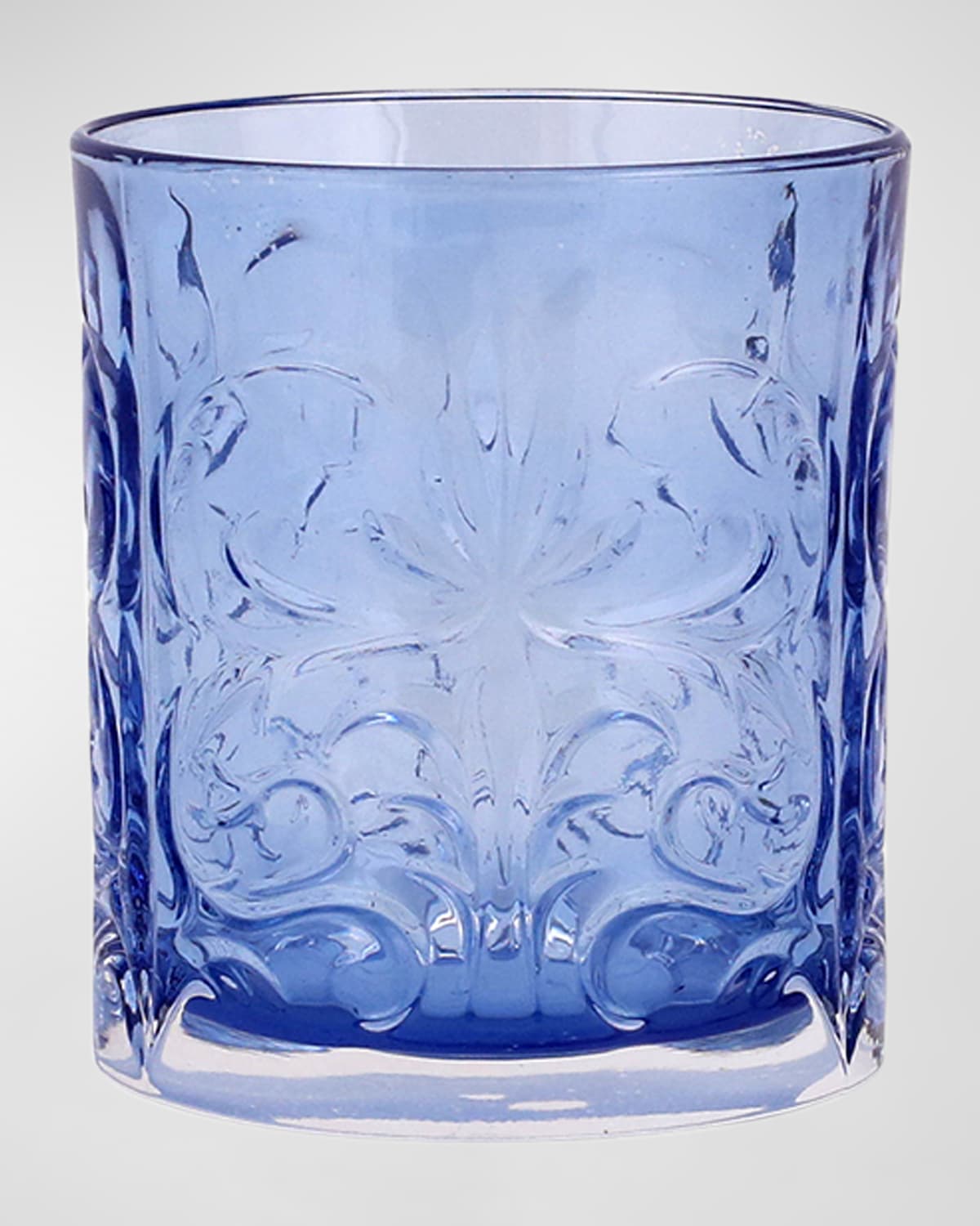 Shop Vietri Barocco Double Old Fashioned Glass In Cobalt