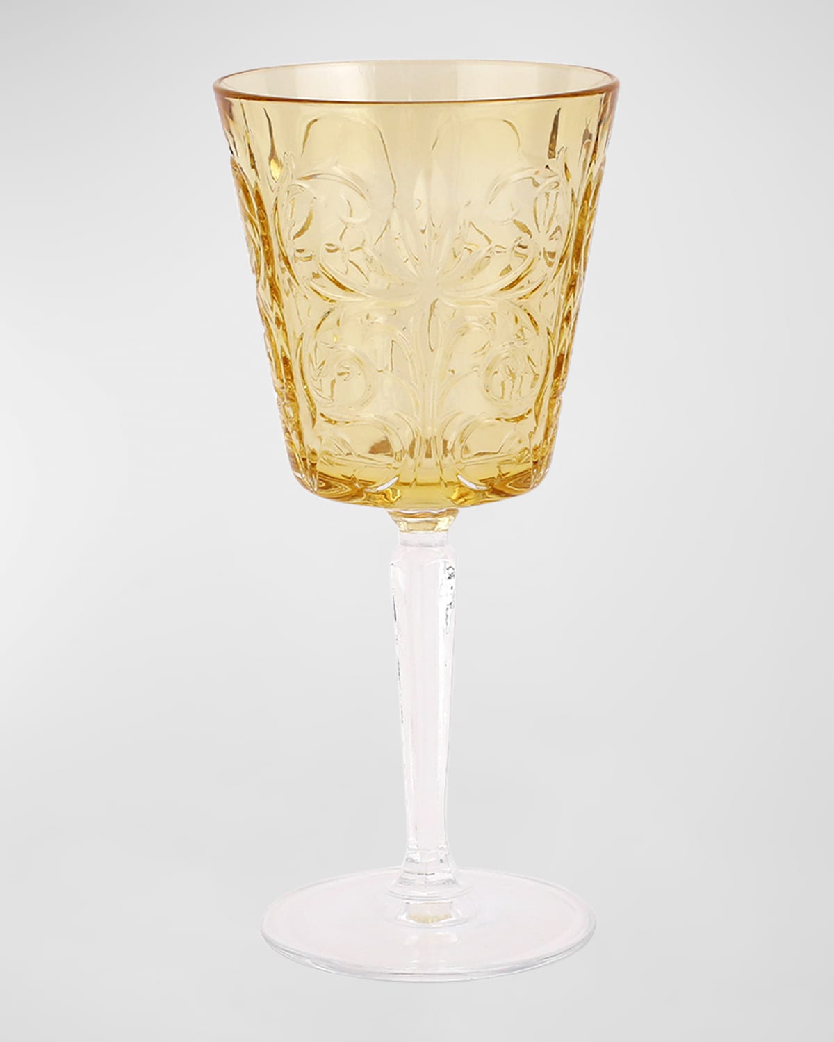 Shop Vietri Barocco Wine Glass In Amber