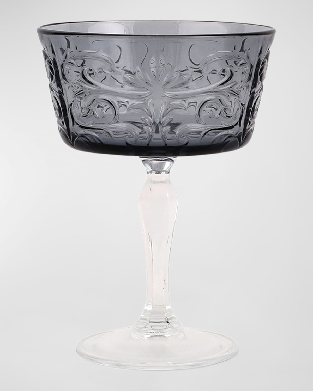 Shop Vietri Barocco Coupe Champagne Glass In Gray