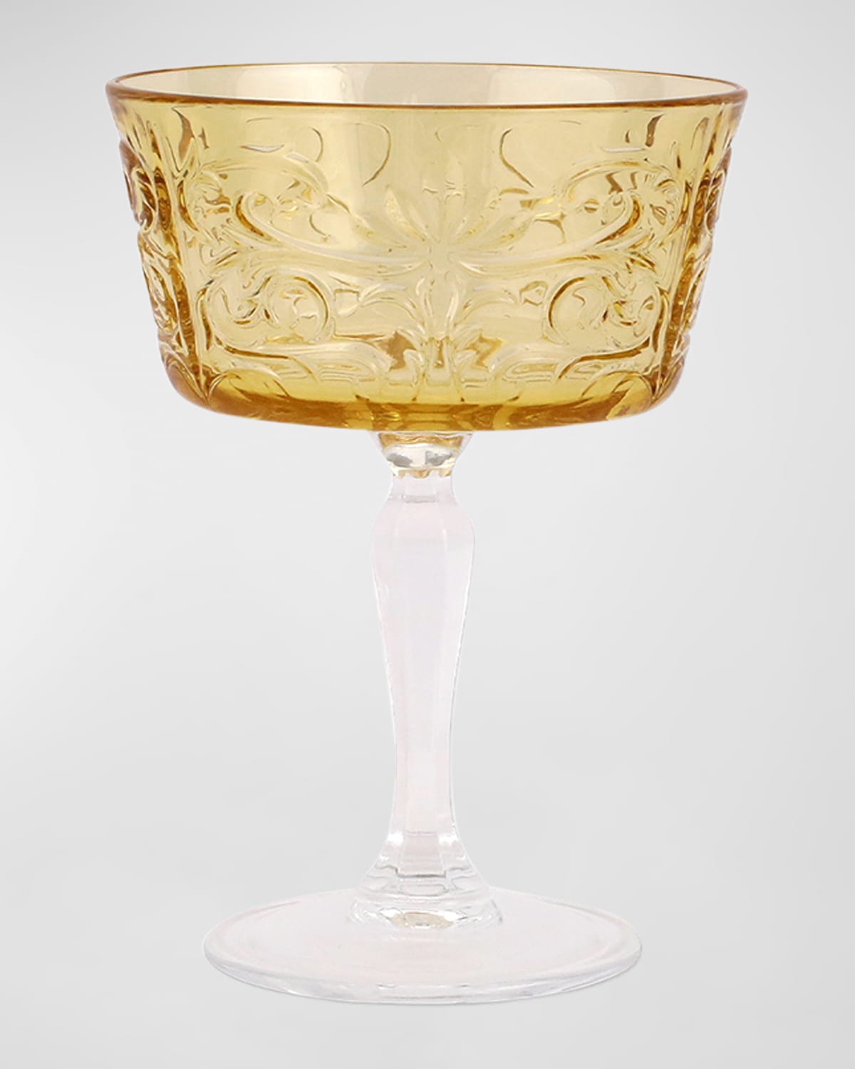Shop Vietri Barocco Coupe Champagne Glass In Amber