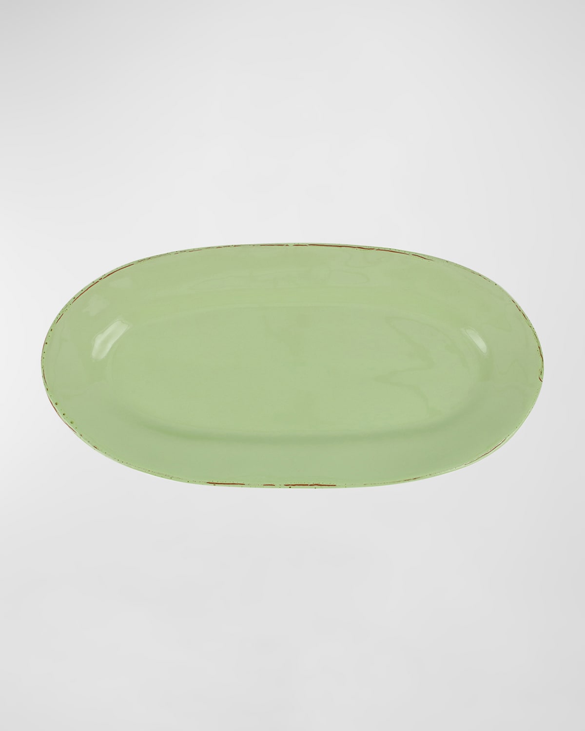 Shop Vietri Cucina Fresca Narrow Oval Platter In Green