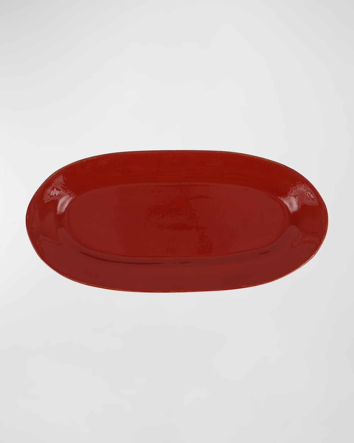 Shop Vietri Cucina Fresca Narrow Oval Platter In Red
