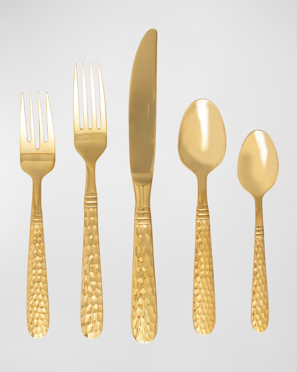 VIETRI MARTELLATO GOLDEN FIVE-PIECE PLACE SETTING