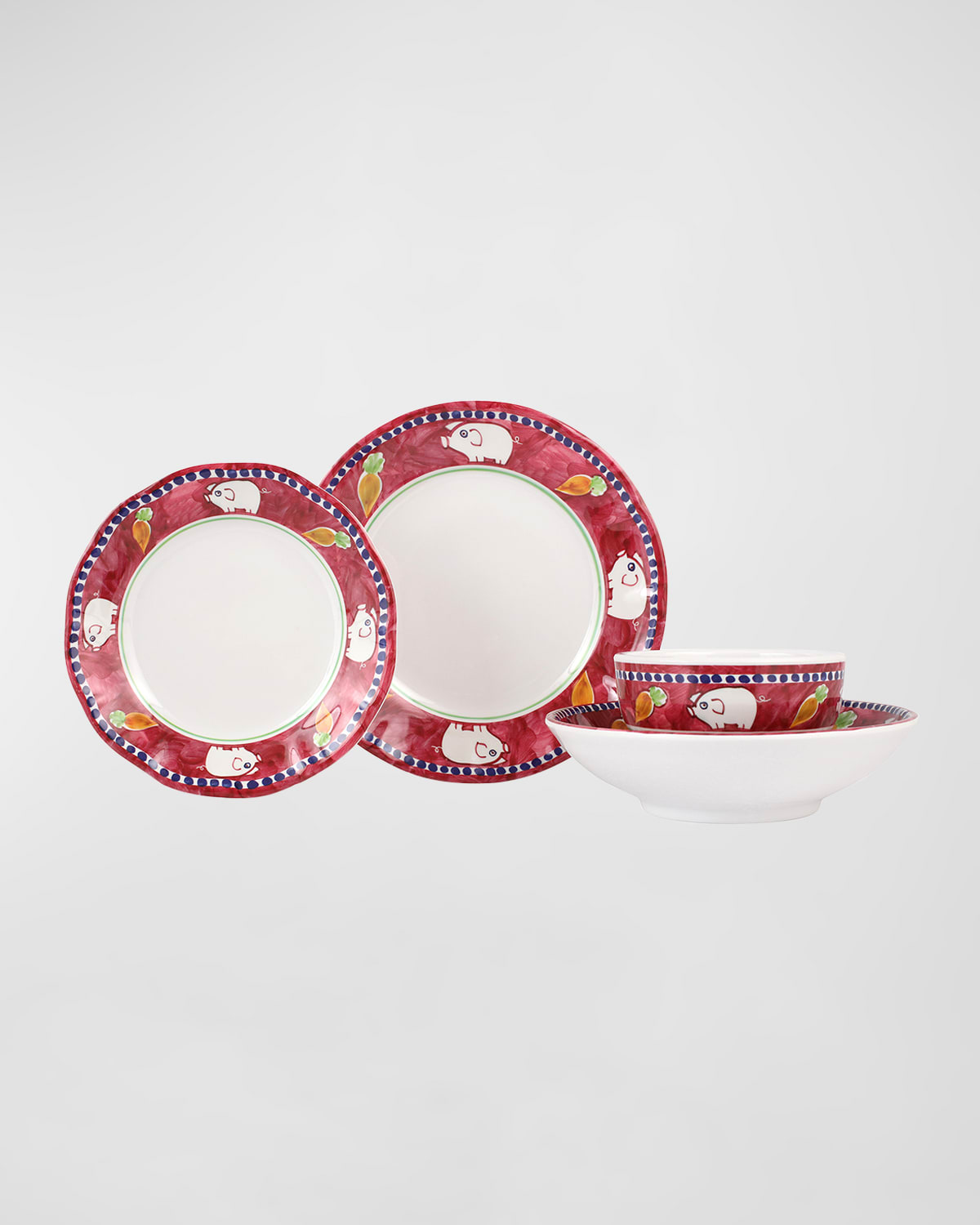 Vietri Melamine Campagna Porco 4pc Flatware Set