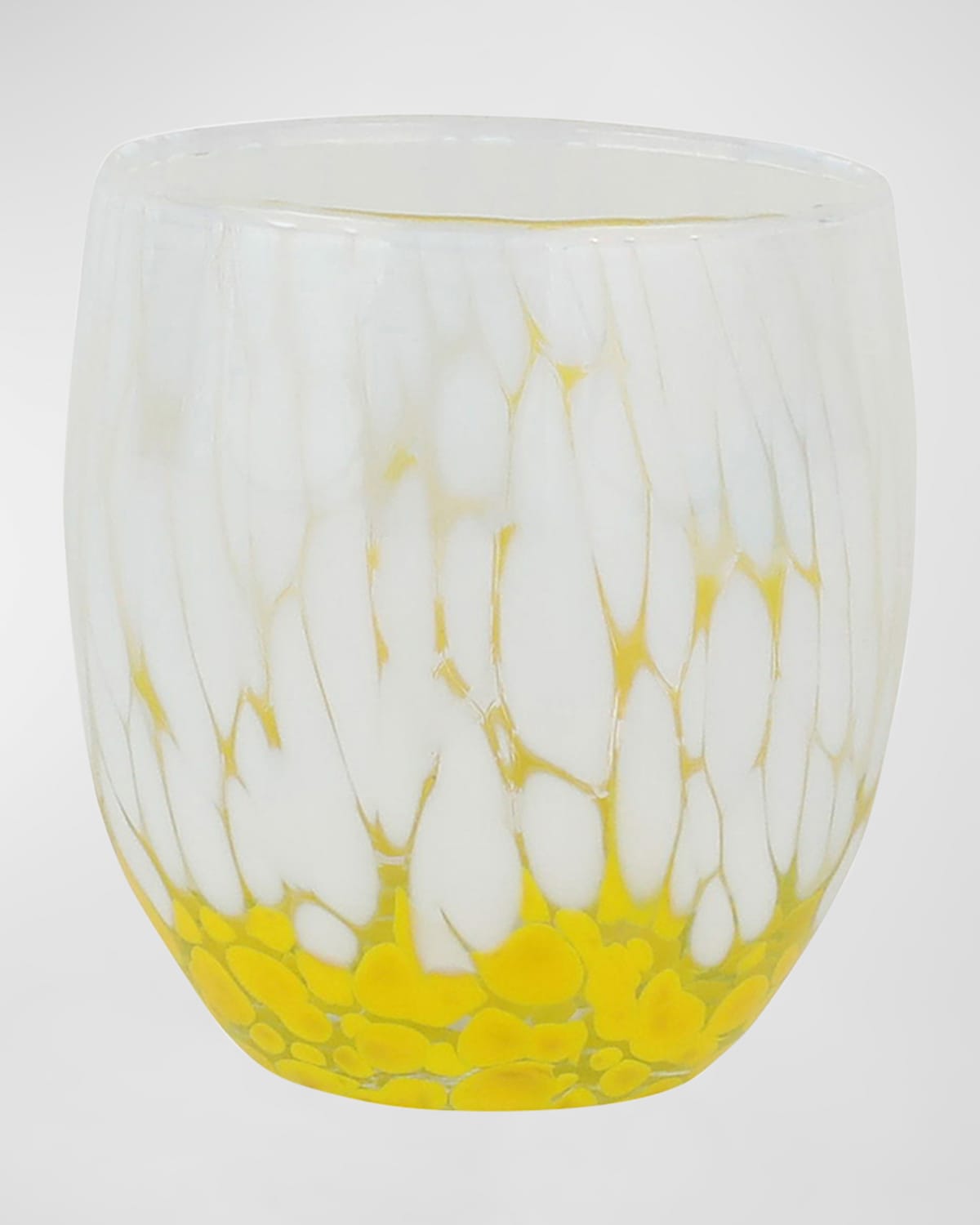 Shop Vietri Nuvola Light Double Old Fashioned Glass In White And Yellow