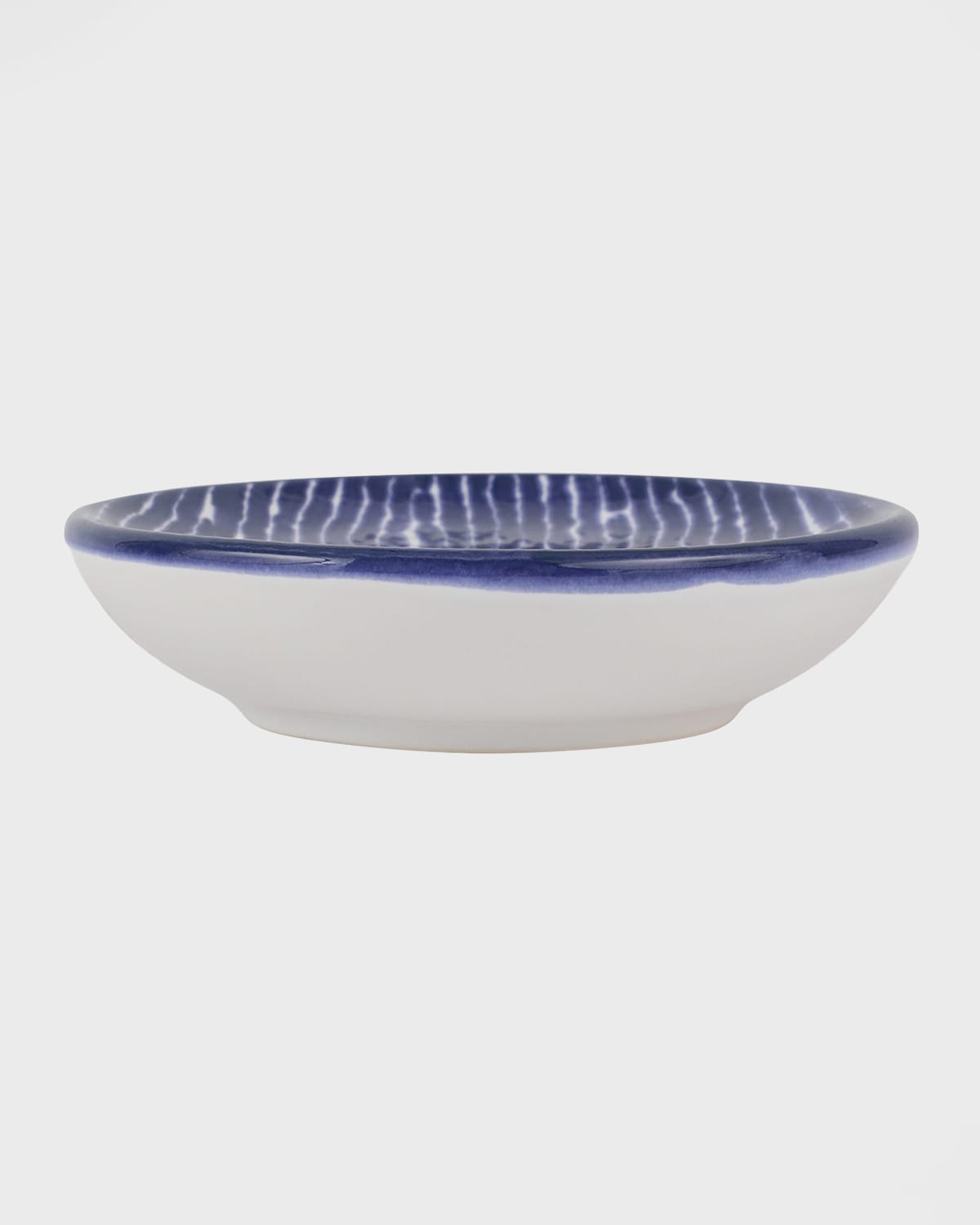 Vietri Santorini Stripe Soap Dish In Blue
