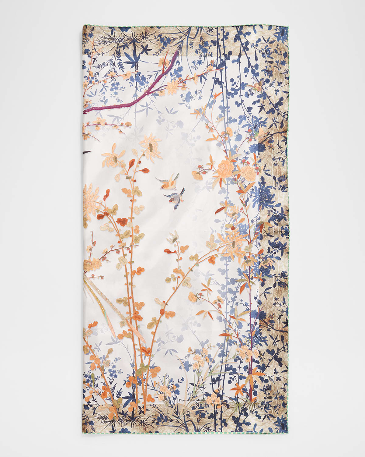 Pierre-louis Mascia Multi-color Floral Silk Square Scarf