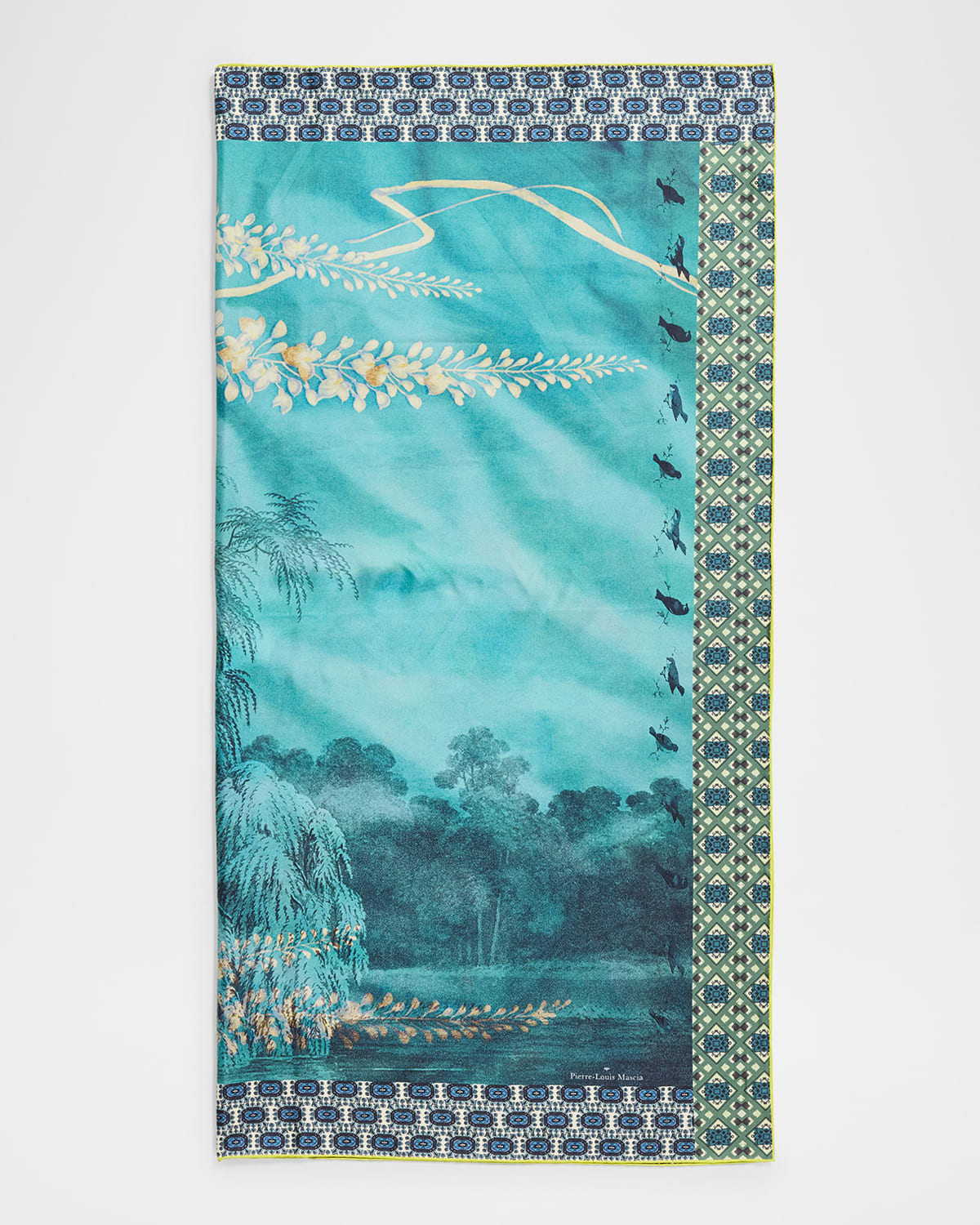 Pierre-louis Mascia Multi-color Floral Silk Square Scarf