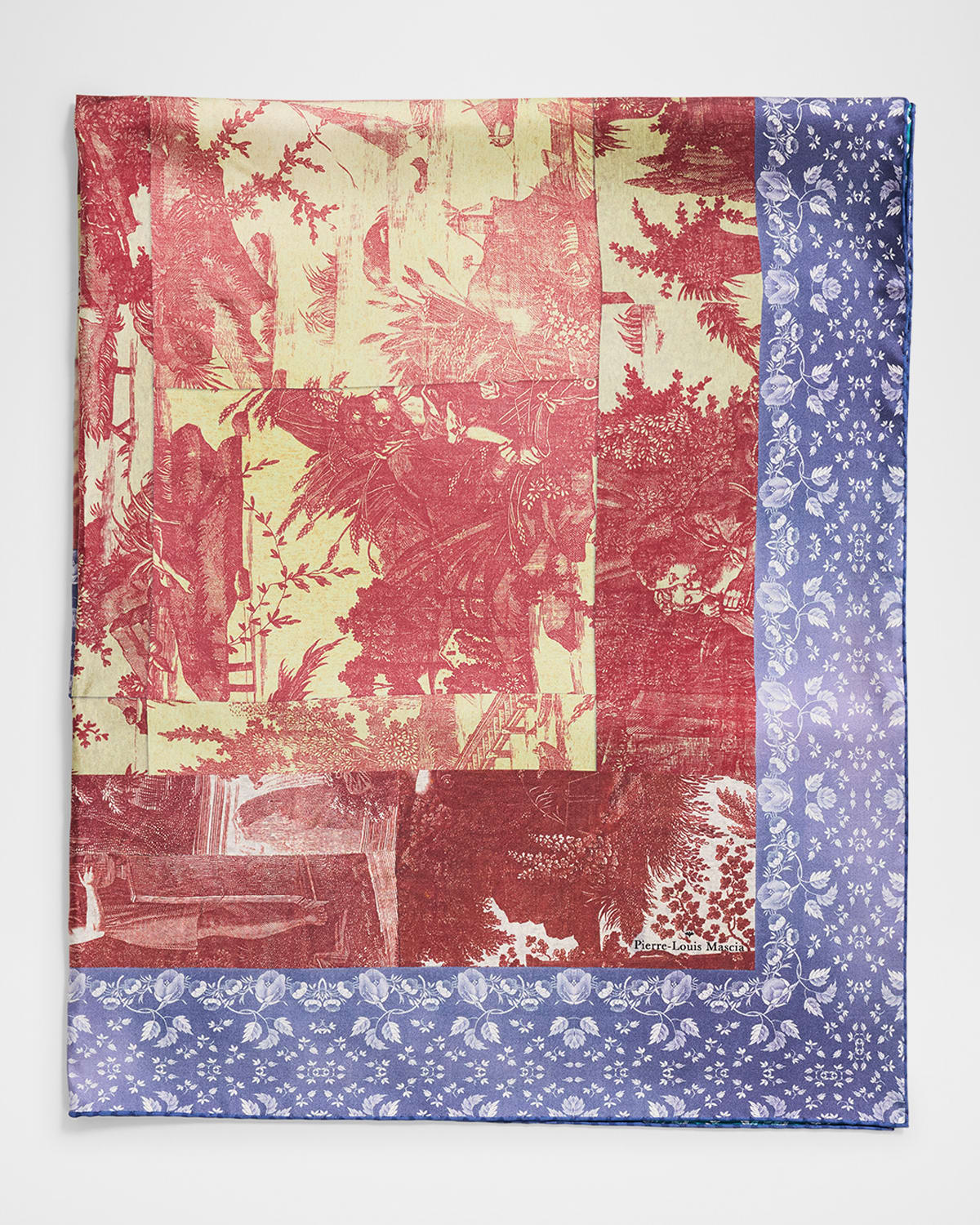 Pierre-louis Mascia Multi-color Floral Silk Square Scarf