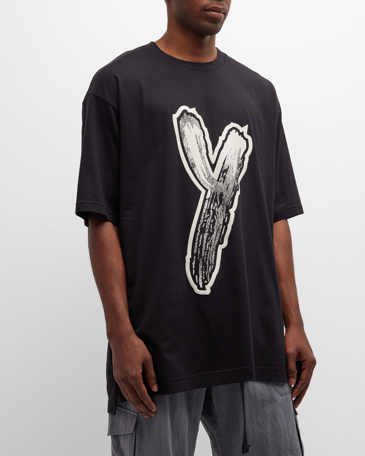 Y-3 Logo Gfx Tee In Black