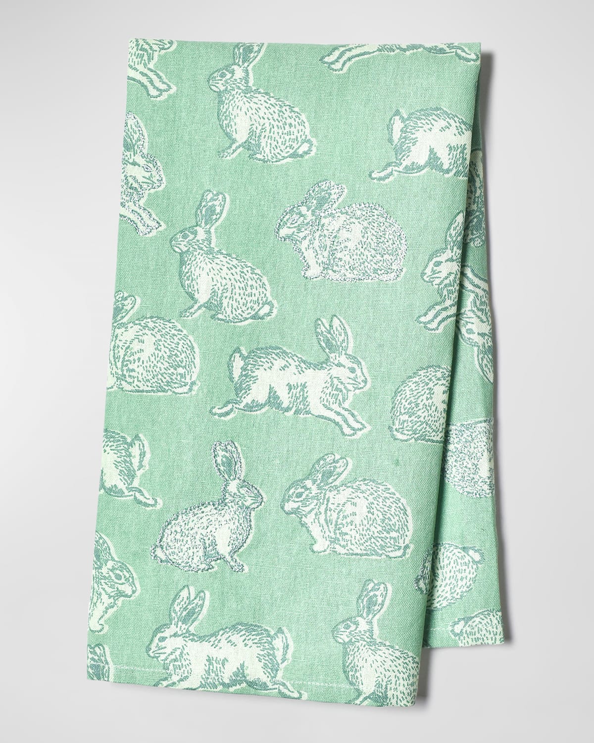 Coton Colors Rabbit Sage Large Hand Towel In Green