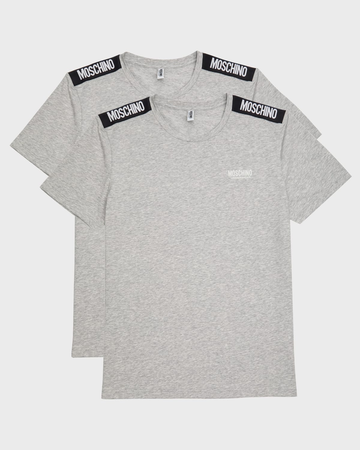 Moschino Men's T-shirt With Shoulder Taping In Grey