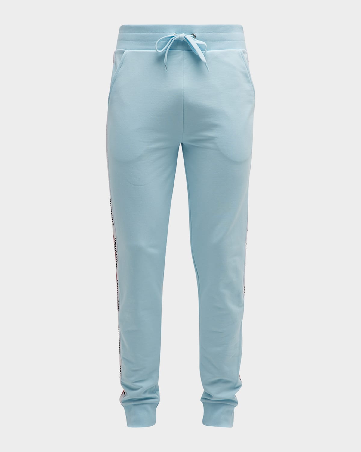 Moschino Men's Sweatpants With Side Taping In Light Blue