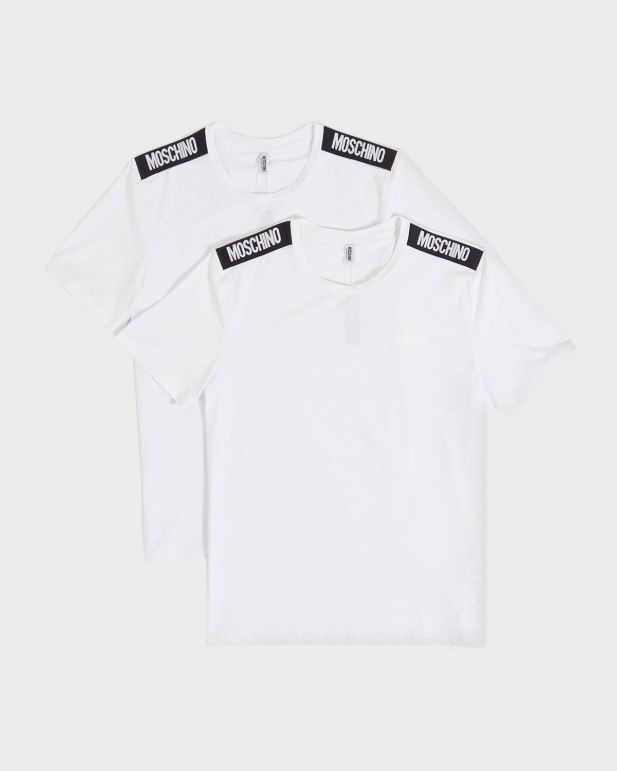 Moschino Men's T-shirt With Shoulder Taping In White