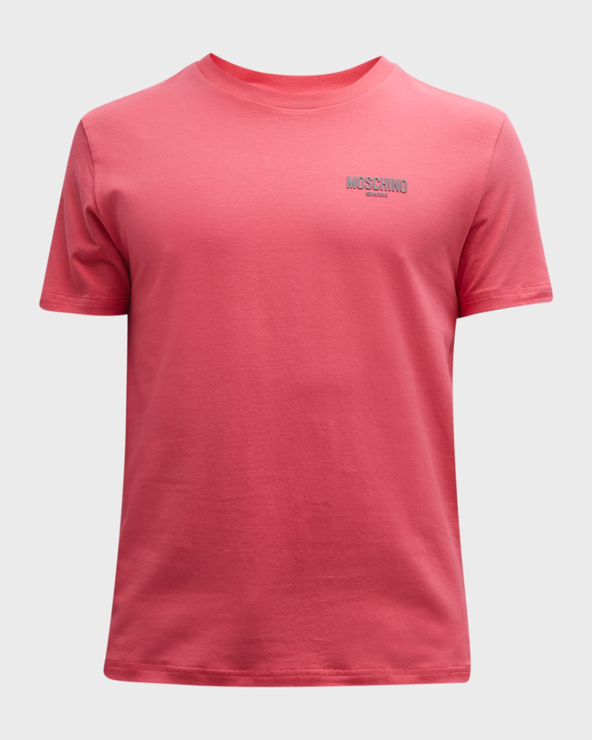 Moschino Men's Swim Logo T-shirt In Fucsia