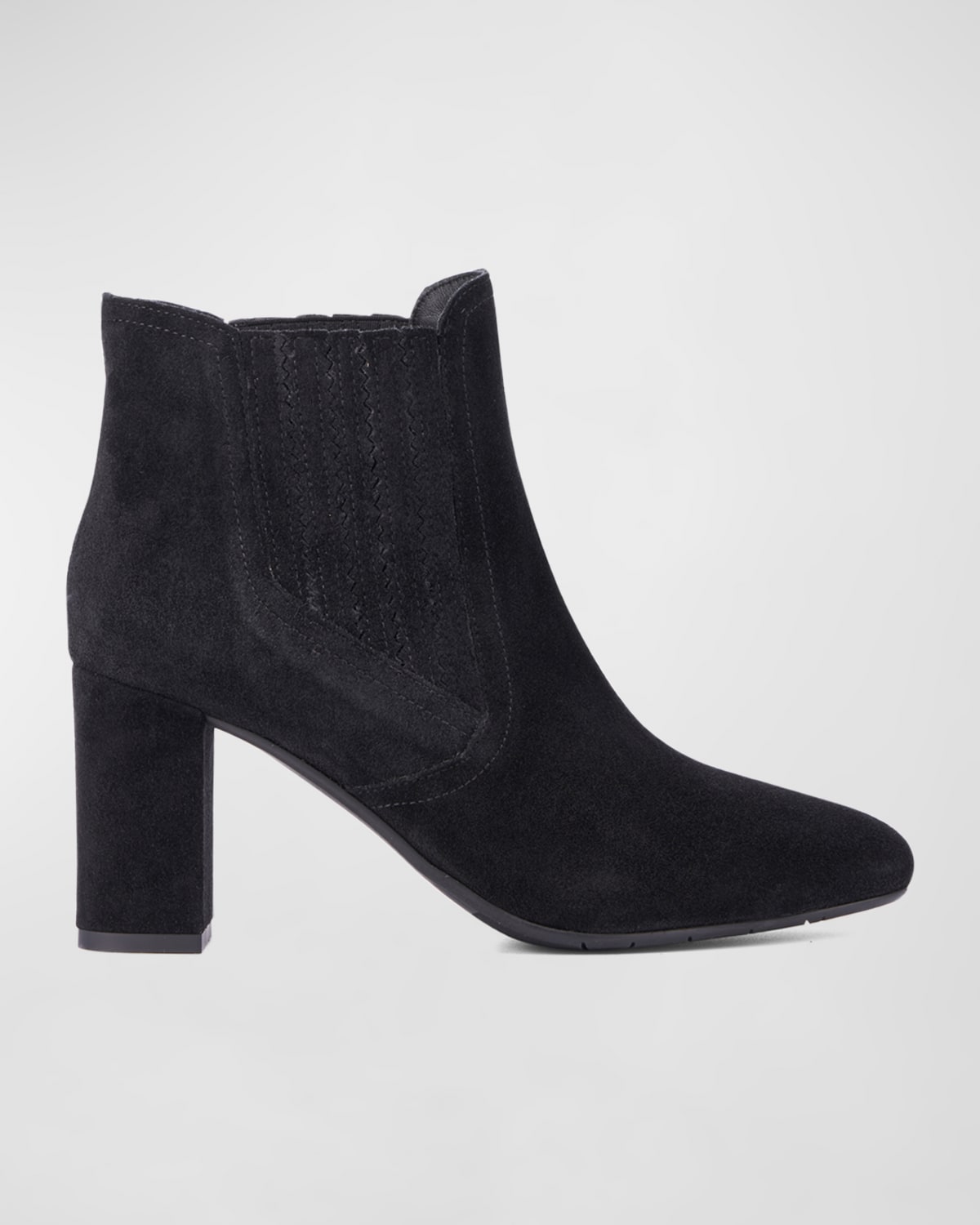 Shop Aquatalia Ianna Suede Chelsea Ankle Boots In Black