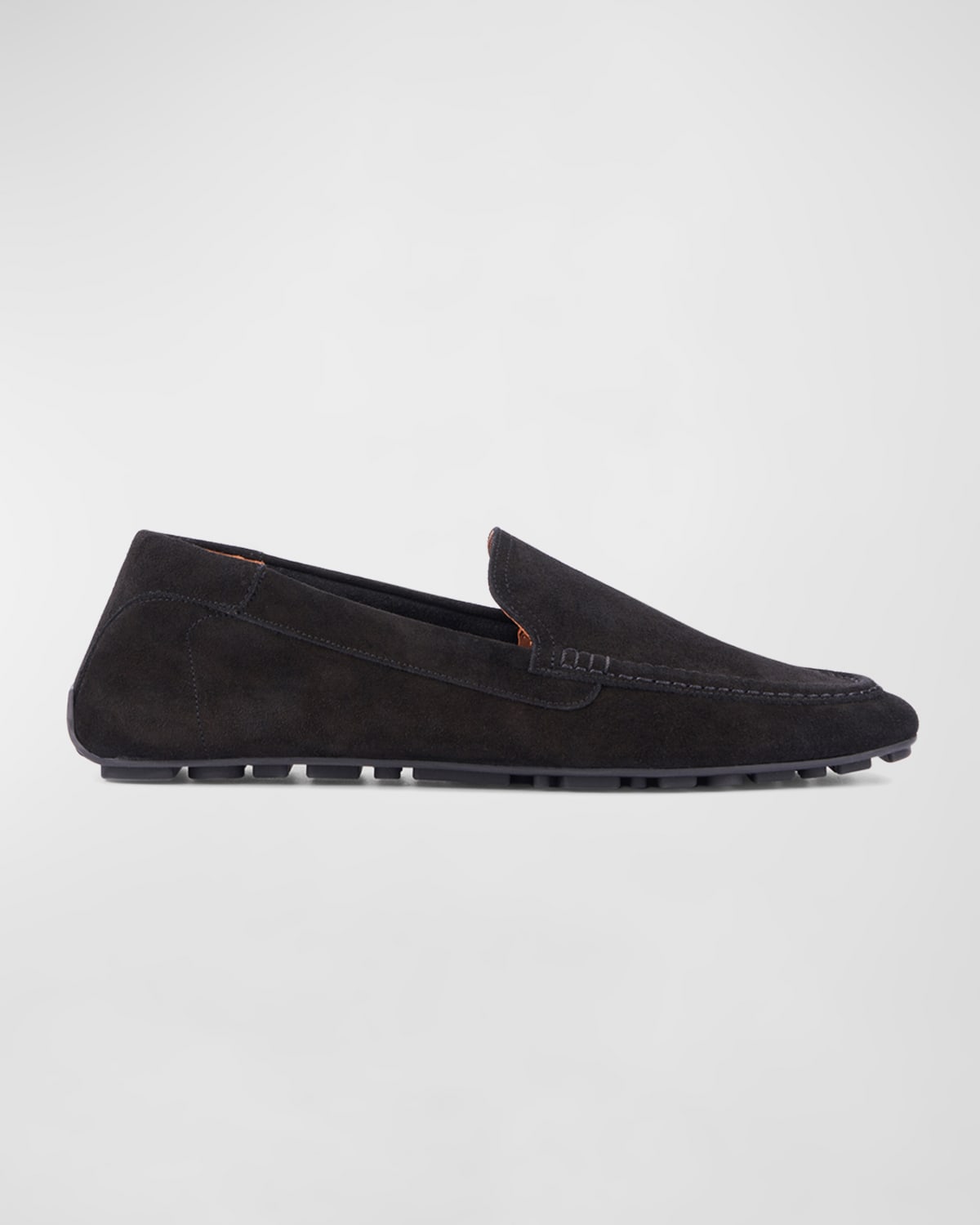 Aquatalia Qaitlin Suede Flat Loafers In Black