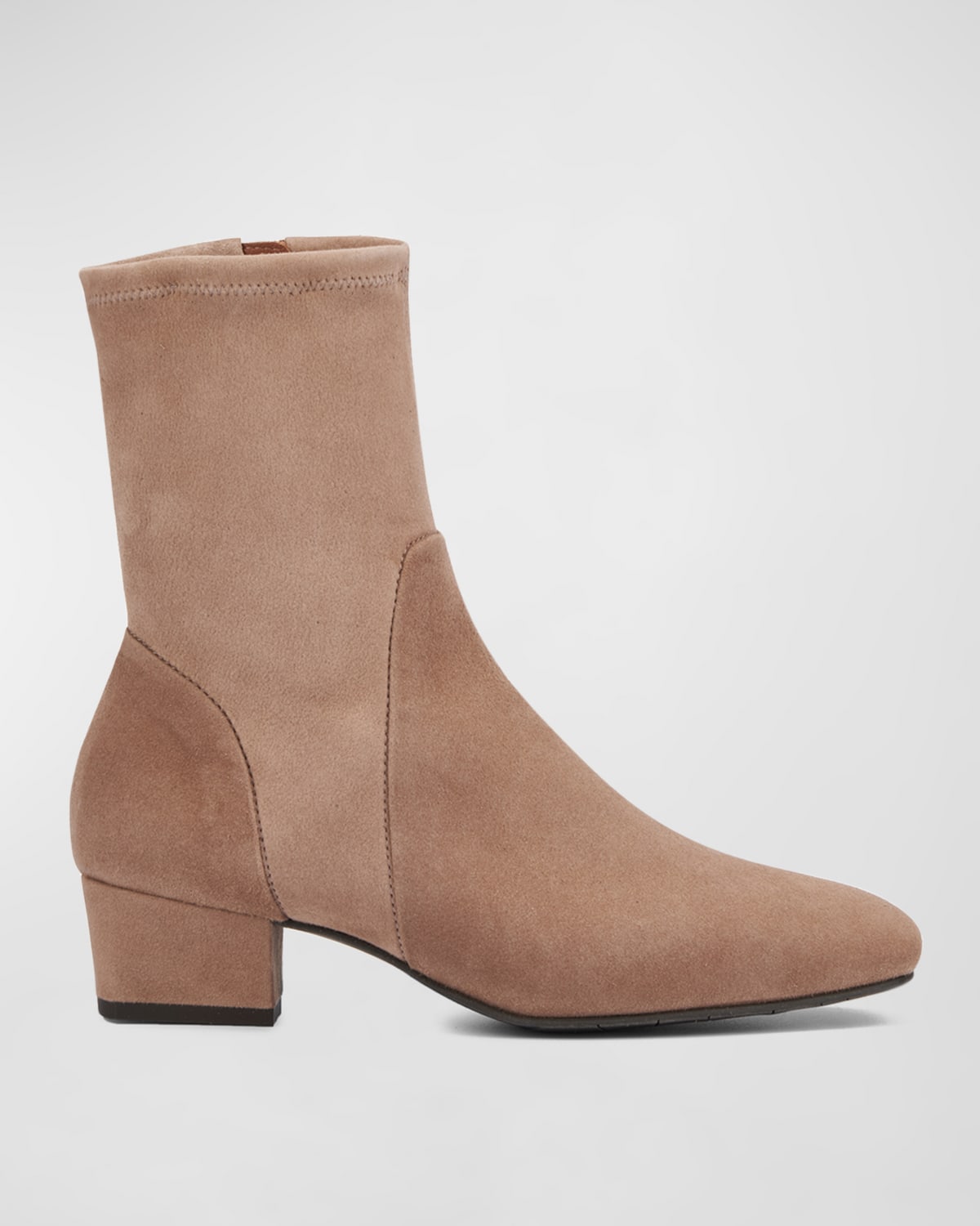 Aquatalia Stassi Stretch Suede Ankle Boots In Taupe