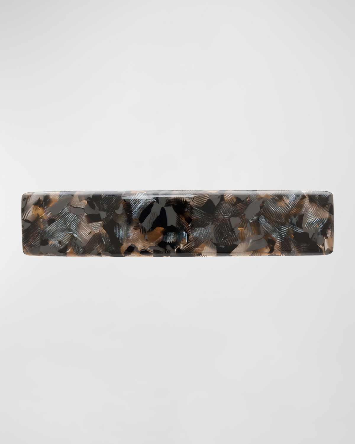 France Luxe Classic Rectangle Barrette In Pavlova Black