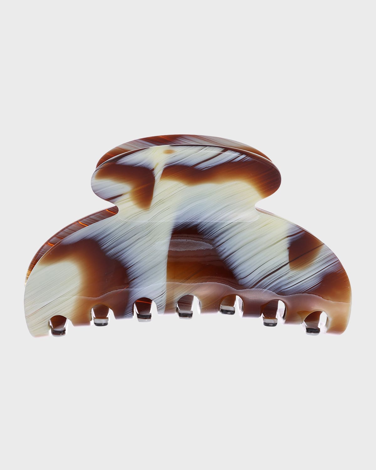 France Luxe Horn-patterned Couture Jaw Clip - Classic In Natural Horn