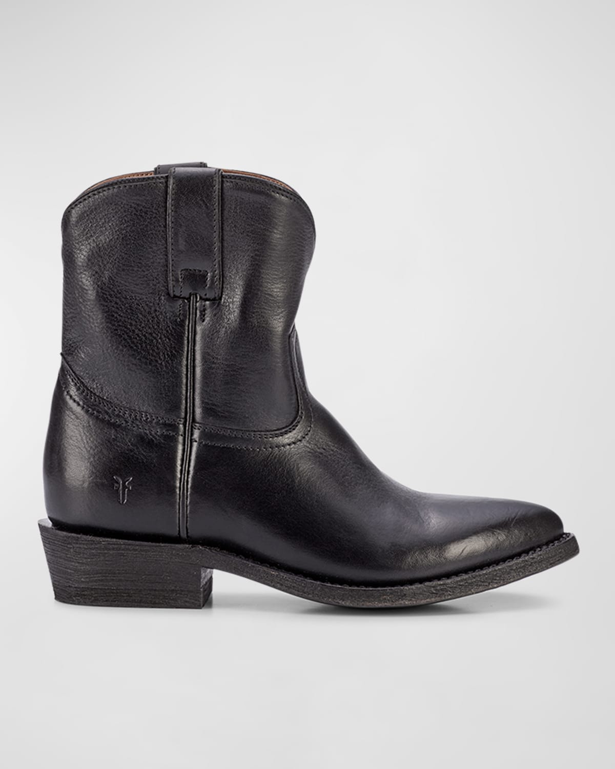 Shop Frye Billy Leather Short Western Boots In Black