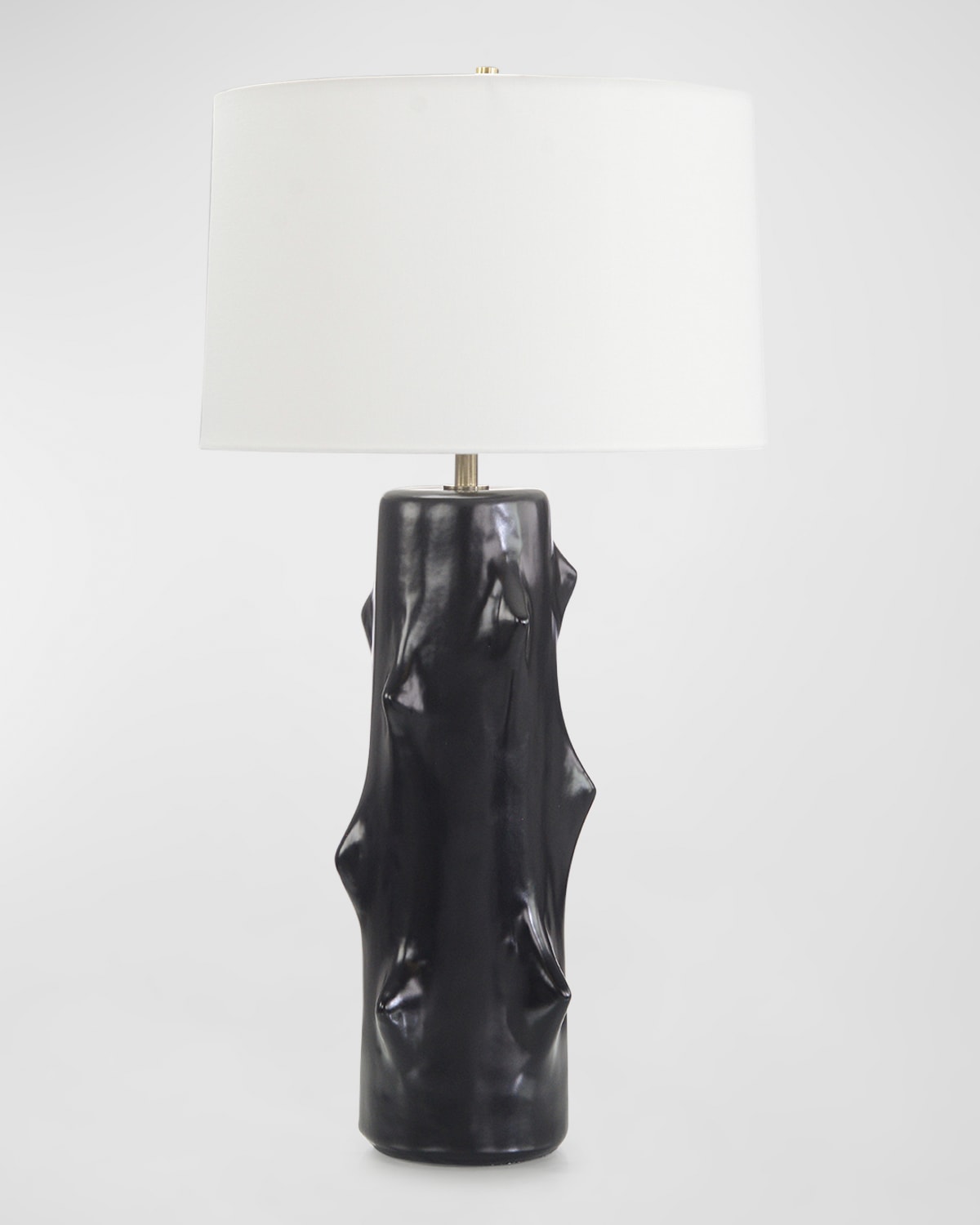 John-richard Collection Black Ceramic Sculpted Table Lamp