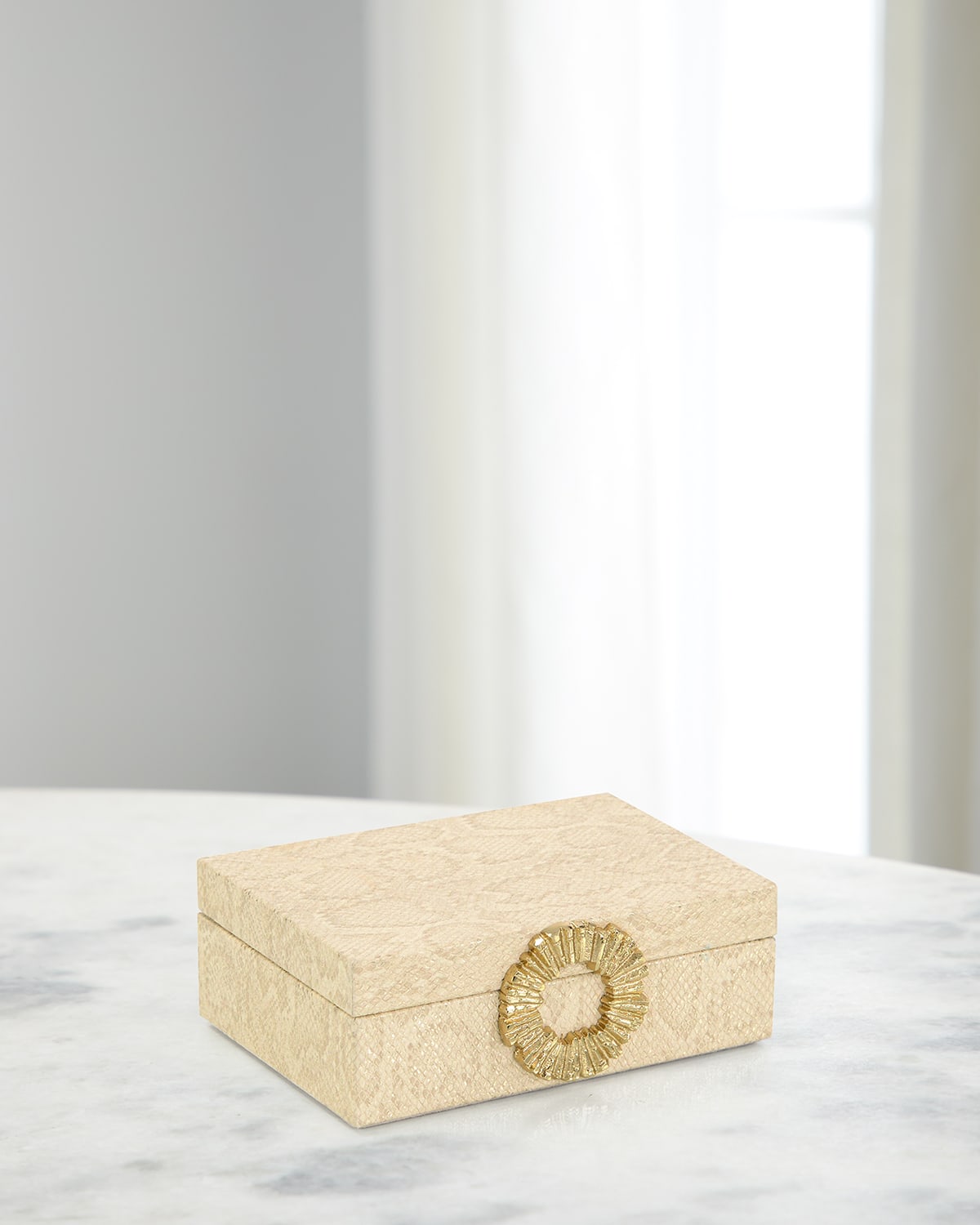 John-richard Collection Dazzle Vegan Snakeskin Box - Small