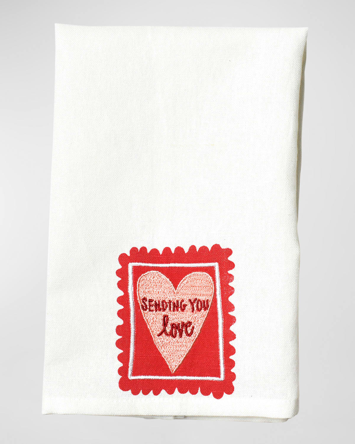 Coton Colors Stamp Of Love Hand Towel, Medium