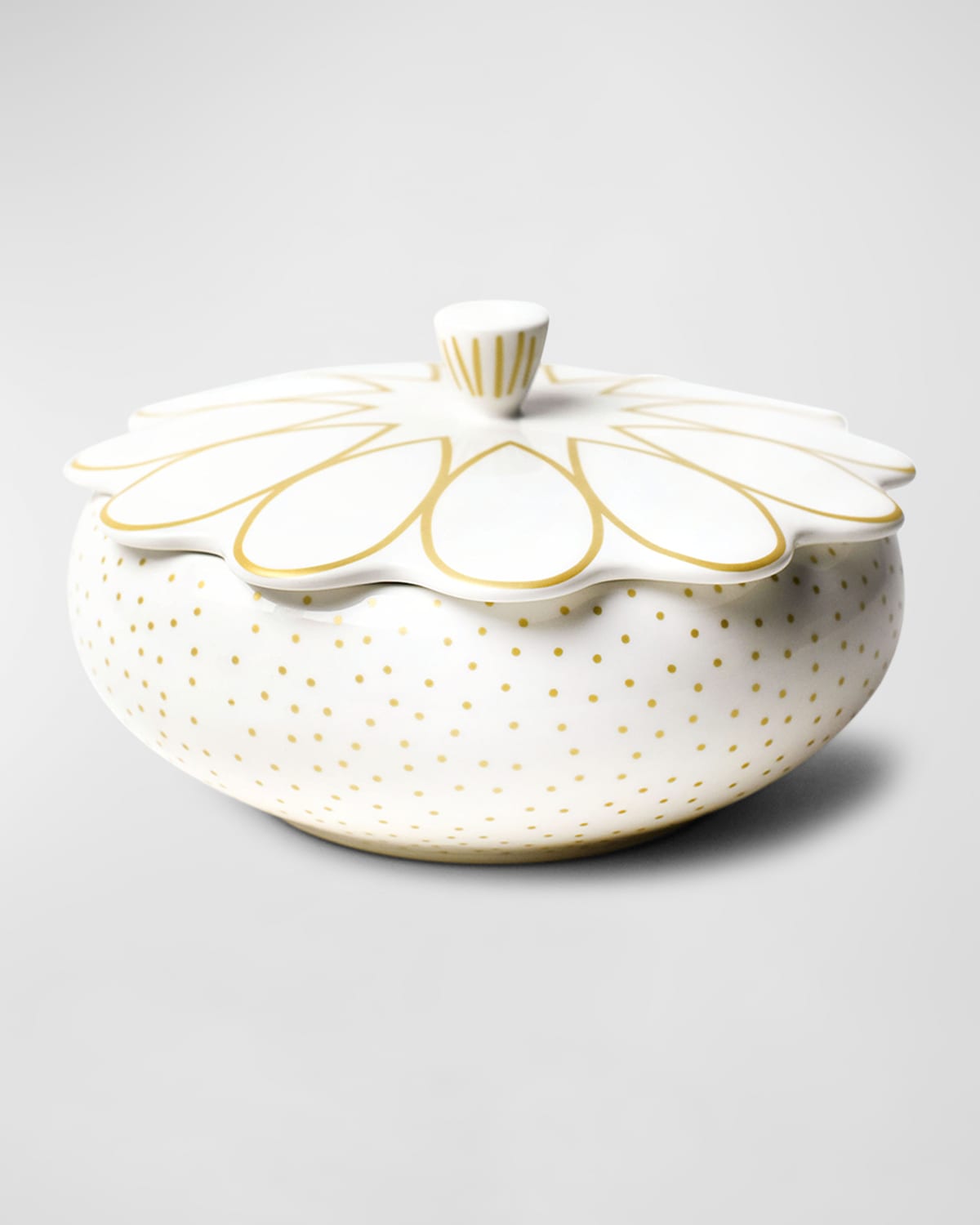 Coton Colors By Laura Johnson Deco Gold Scallop Covered Bowl