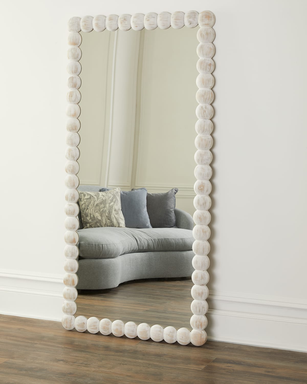 Katherine Noble By Bmc Mandith Floor Mirror In White Wash