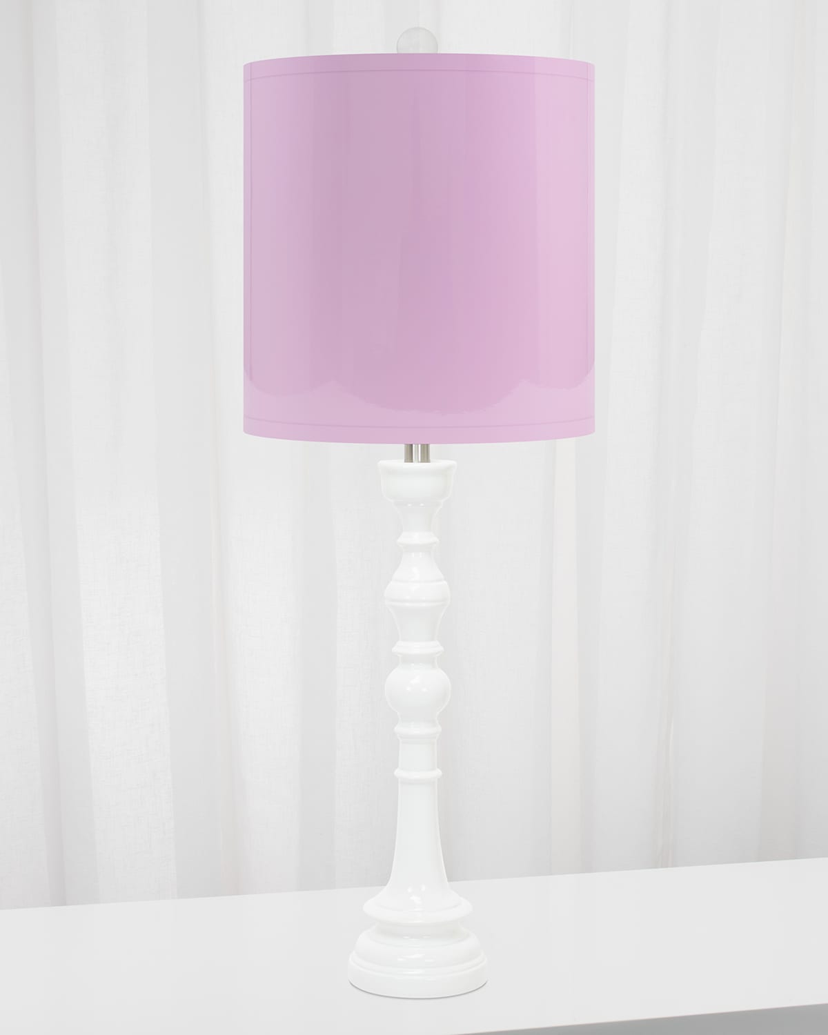 Couture Lamps White Spindle Lamp In Purple