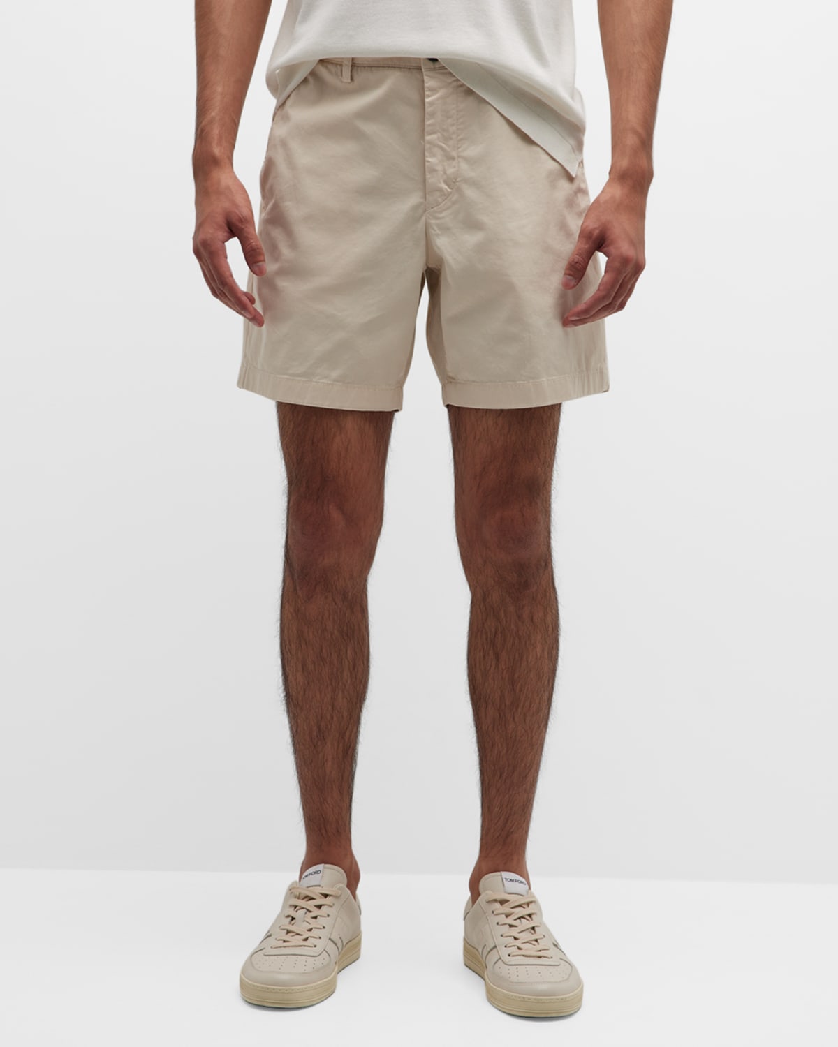 Theory Men's Zaine Slim-straight Shorts In Sand