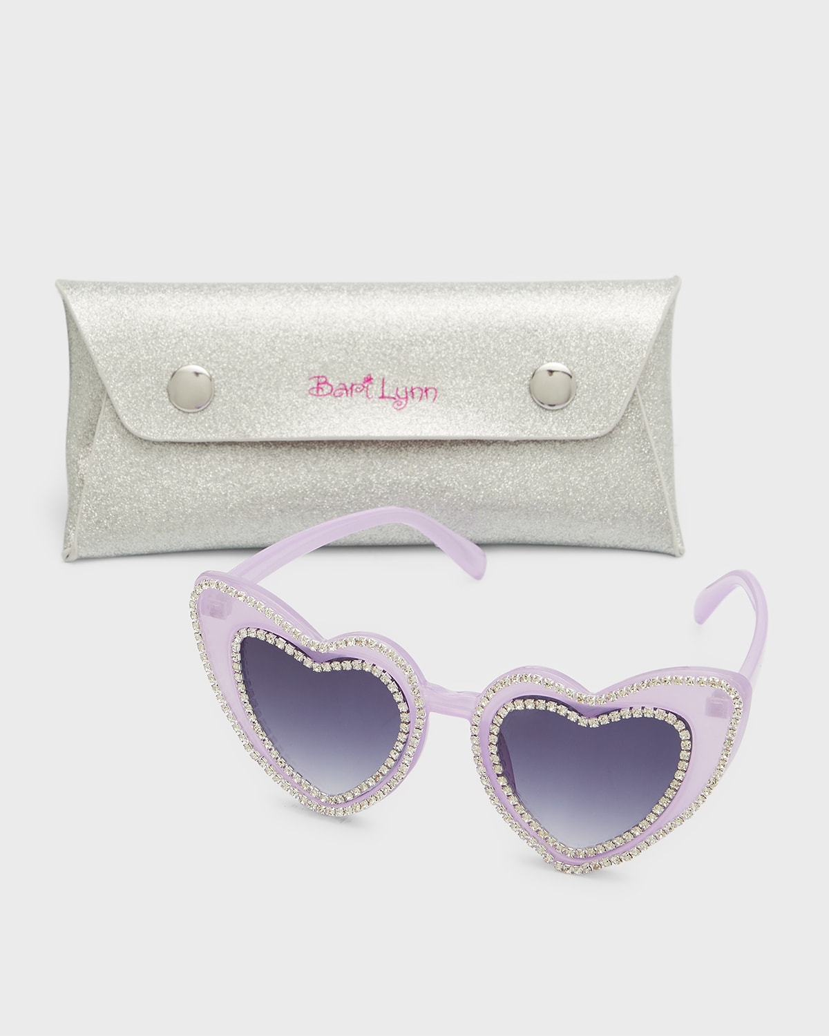Girl's Rhinestone Heart-Shaped Sunglasses
