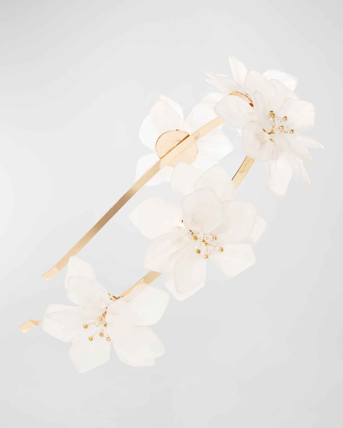 Shop L Erickson Marianna Headband In White/gold