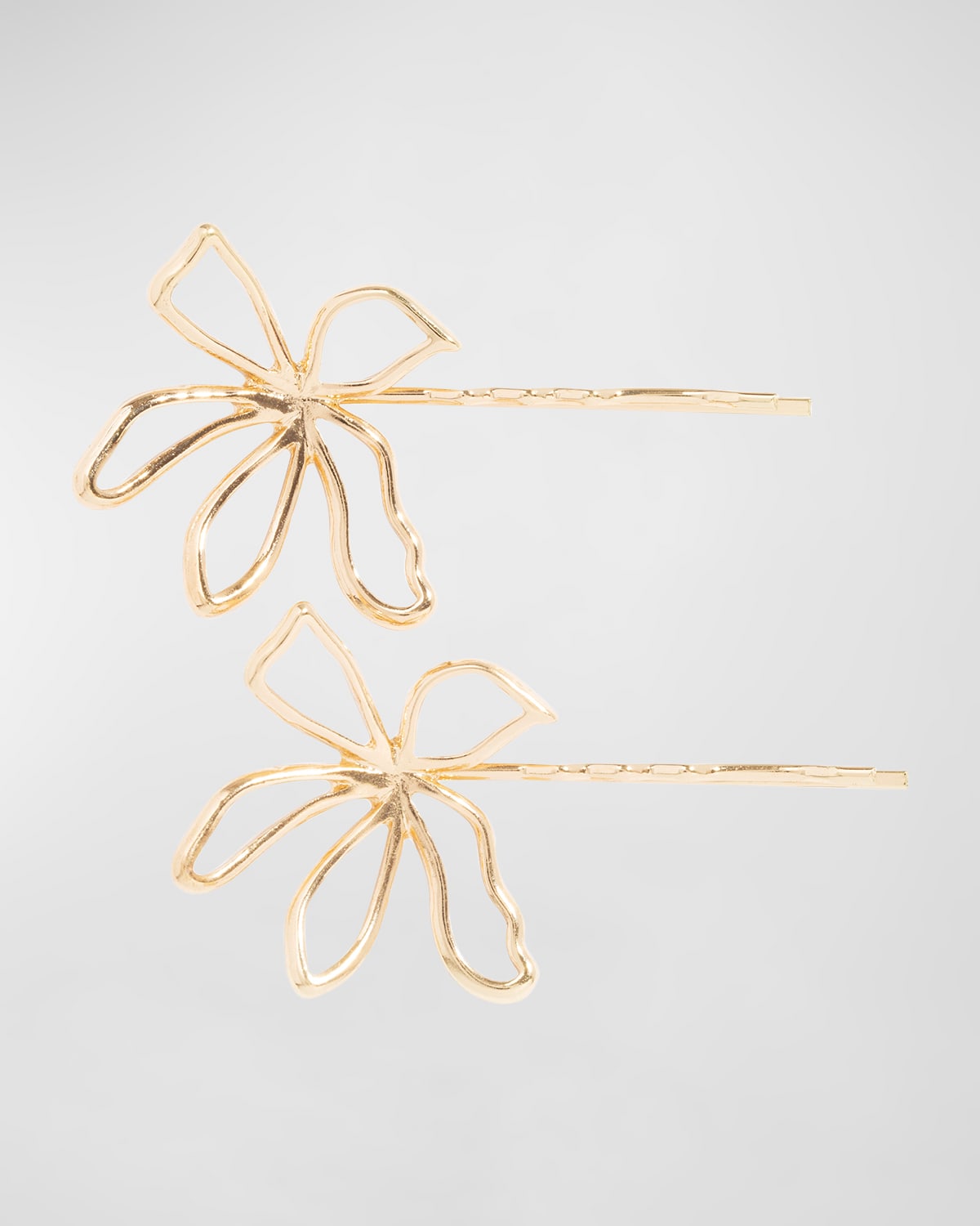 L Erickson Fleur Bobby Pins, 2 Pack In Gold