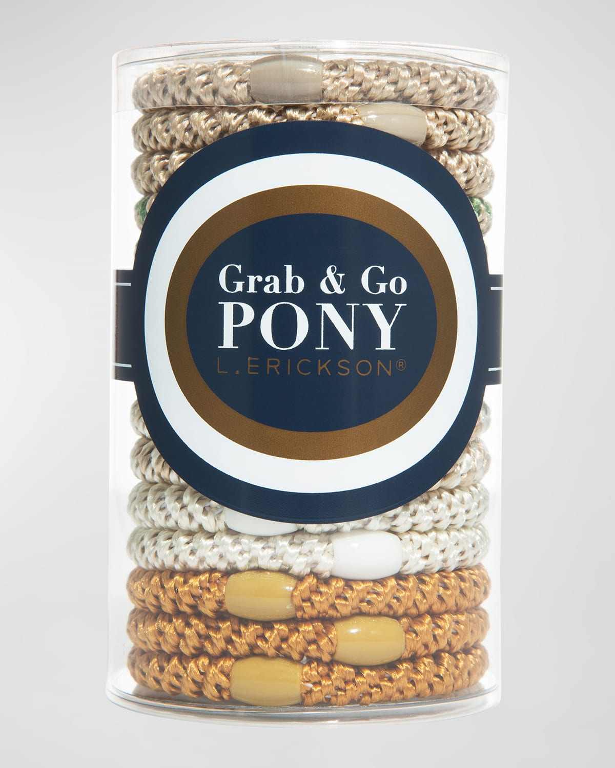 L Erickson Grab & Go 15-pack Braided Ponytail Holders In Minimal Neutrals