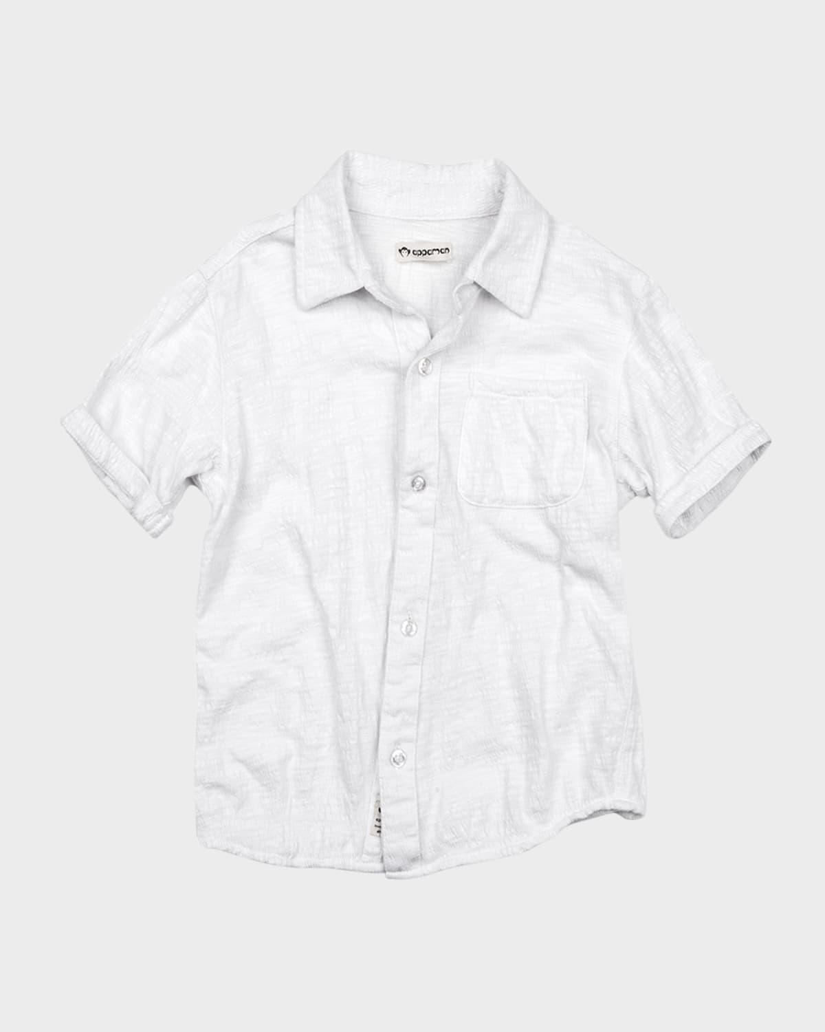 Boy's Relaxed Button Down Beach Shirt, Size 2-10