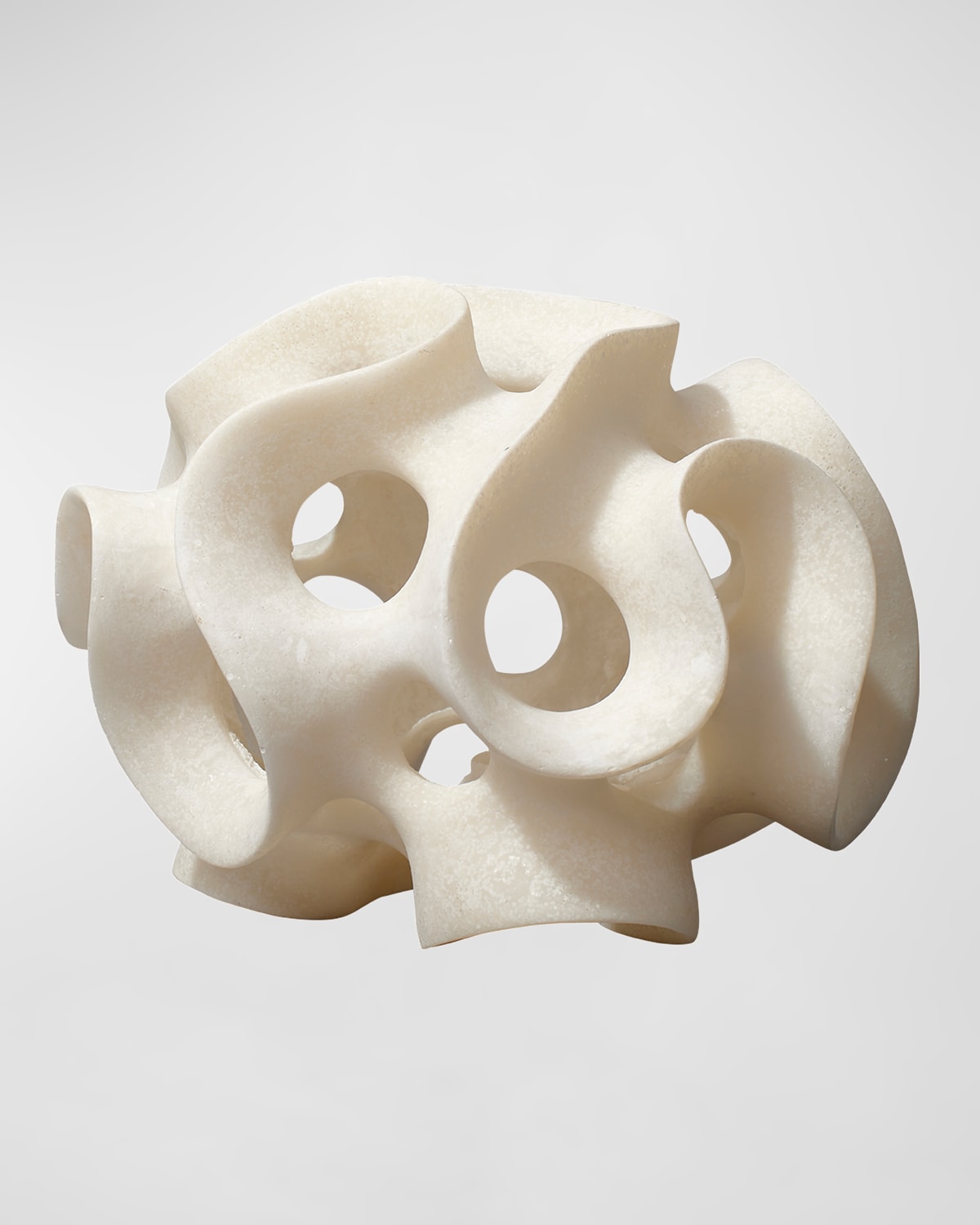 Jamie Young Ribbon Sphere In White Resin In White