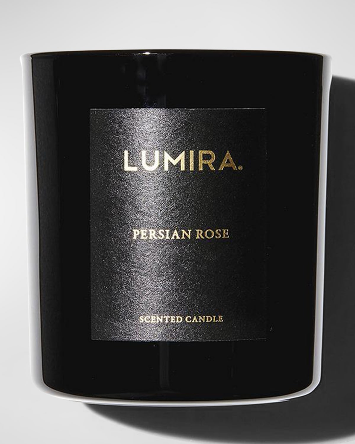LUMIRA PERSIAN ROSE BLACK CANDLE, 10.5 OZ.