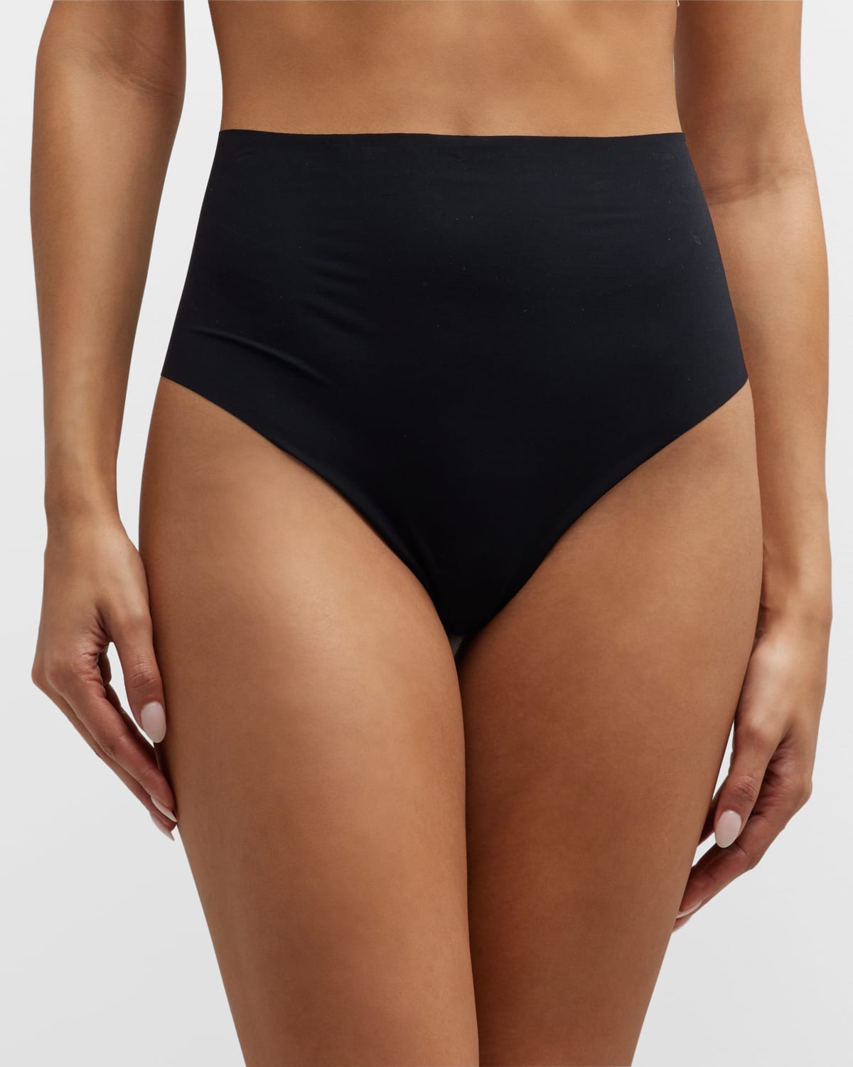 Commando High-rise Zone Smoothing Thong In Black