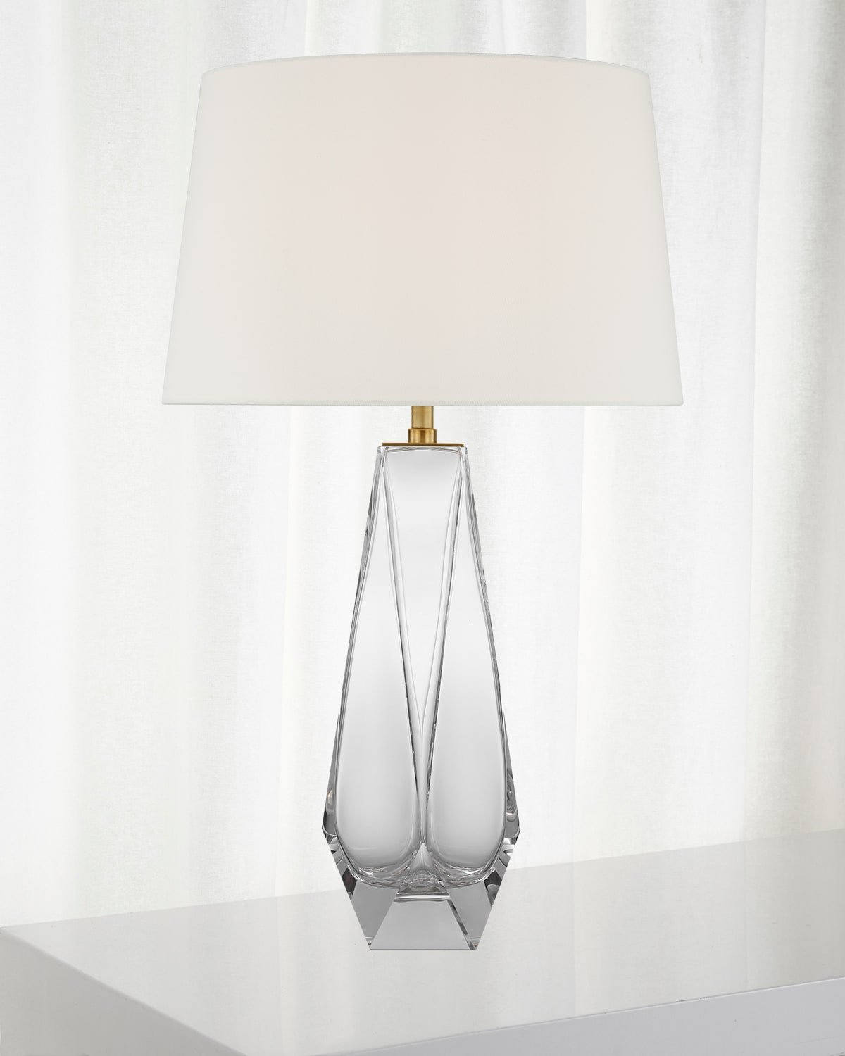 Shop Visual Comfort Signature Gemma Medium Table Lamp By Chapman & Myers - 29" In Clear Glass