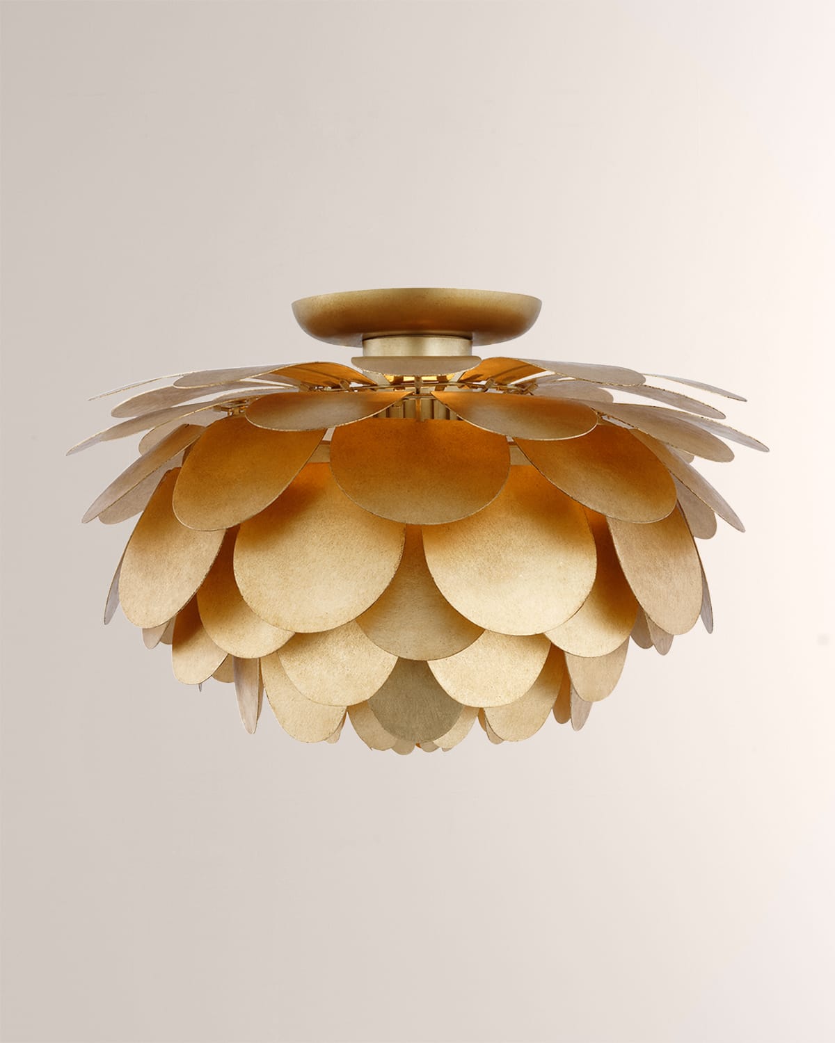 Visual Comfort Signature Cynara Large Flush Mount By Chapman & Myers - 17" In Gold