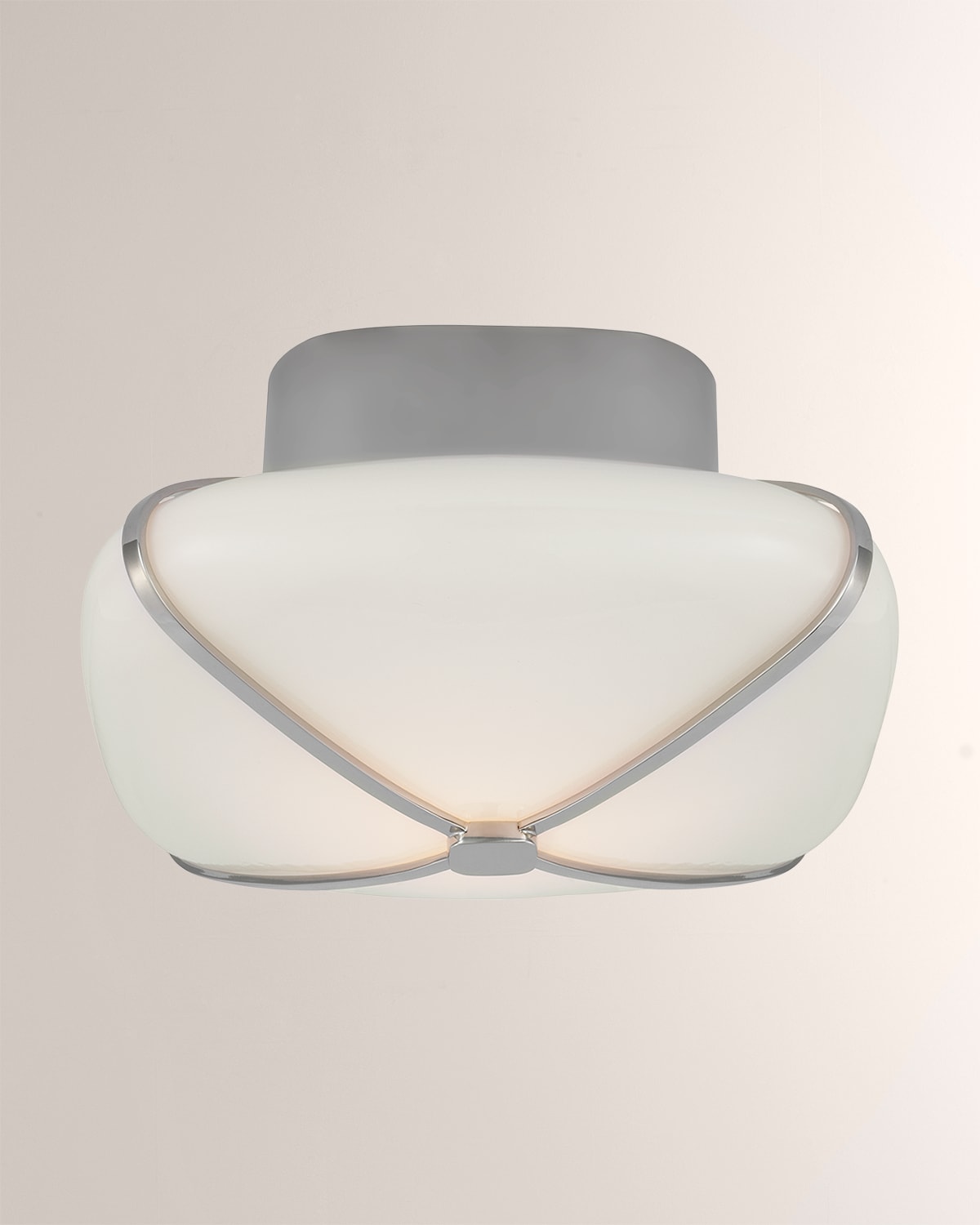 Visual Comfort Signature Fondant 9" Flushmount In Polished Nickel By Chapman & Myers