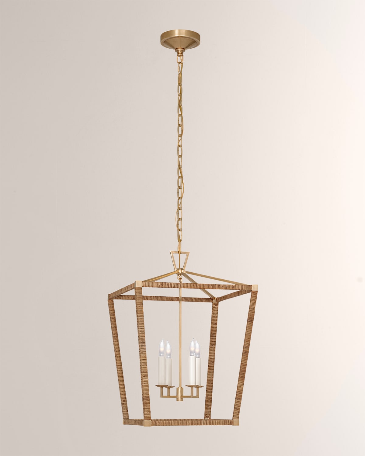 Visual Comfort Signature Darlana Medium Rattan Wrapped Lantern By Chapman & Myers