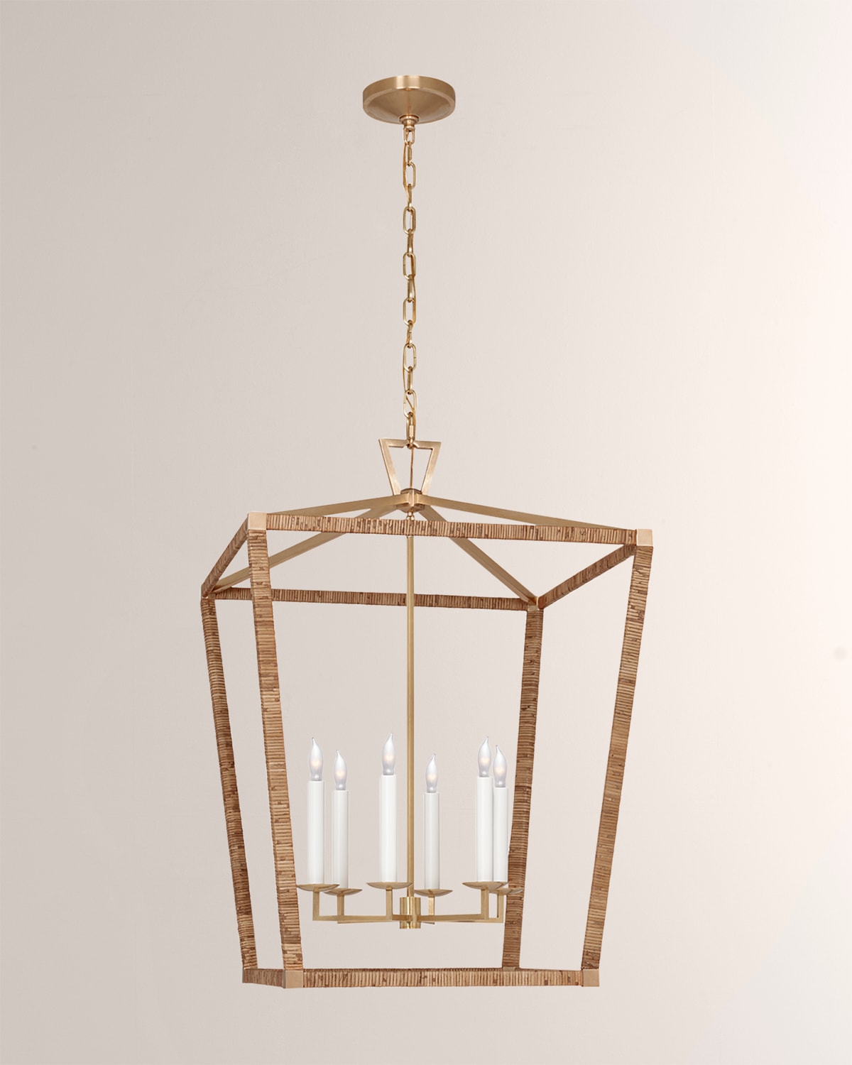 Darlana XL Rattan Wrapped Lantern by Chapman & Myers