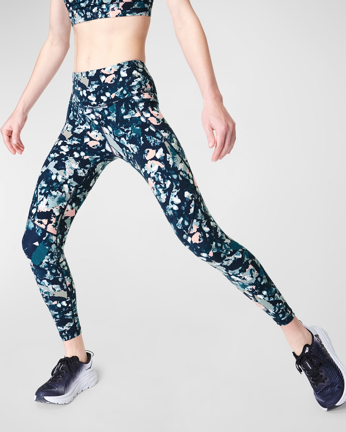 Sweaty Betty Power Pocket Workout Leggings In Pink Floral Colla