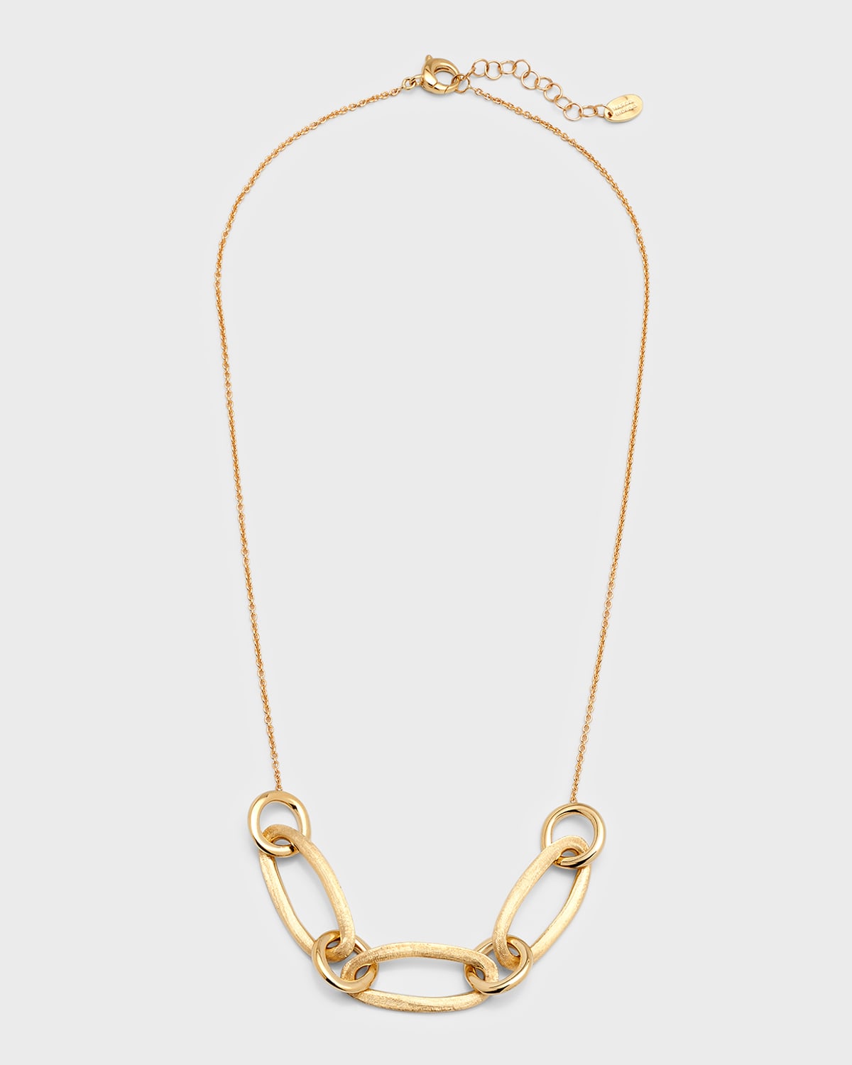 18K Yellow Gold Jaipur Three Oval Link Necklace